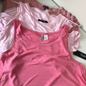 Set of 3 pink summer tops